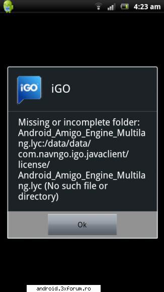 am instalat igo 480x800 si cand il pornesc imi da ce arata in poza rezolutia ii de 480x854 dar nu